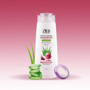 ZEB Beauty Care Onion & Aloe Vera Anti-Hairfall Shampoo – Keratin Rich (185ml)